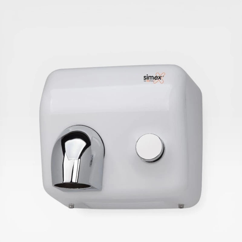 Secador de Mãos com Botão Inox Flow 2300W – Branco