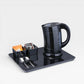 SET HERVIDOR CON BANDEJAS - Premium 0,8 Ltr - Negro