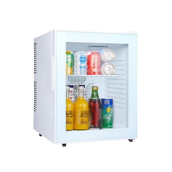 Minibar branco 30 litros com porta de vidro
