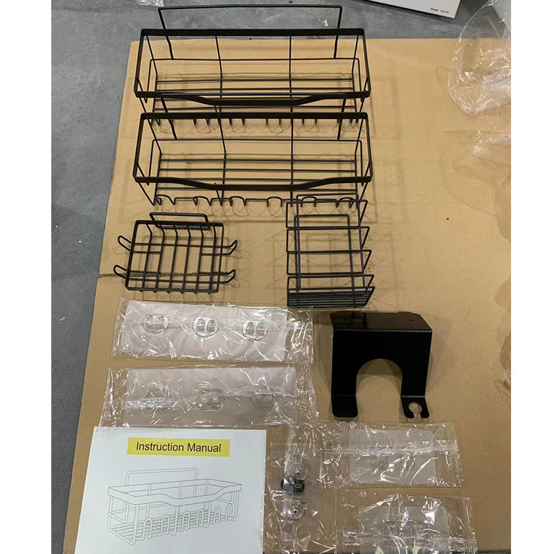 Suporte de parede para organização de chuveiro
