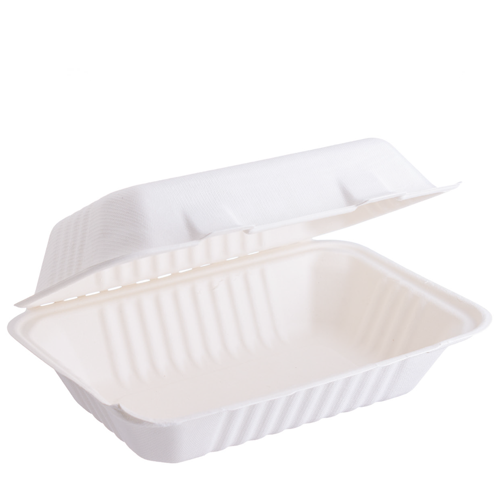CAIXA FIBRA CANA DE AÇÚCAR BRANCA 22,9×15,2CM