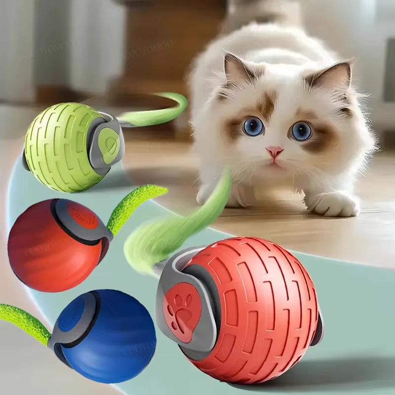 Smart Cat Toys Balls Automatic Interactive Pet Electric Rolling Teaser USB Rechargeable Kitty Moving Bouncing Ball Mouse Car Toy