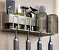 Wall-Mounted Toothbrush and Cup Holder for Bathroom