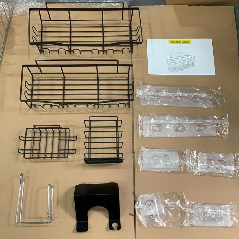 Suporte de parede para organização de chuveiro
