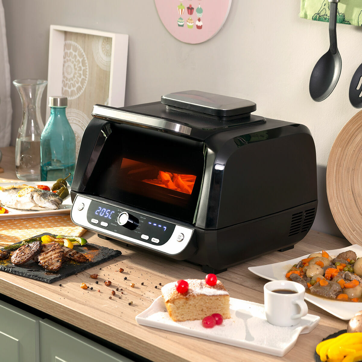Air Fryer com Grill Fryinn 12 em 1 – 6 Litros e 3400W + Formas de Silicone