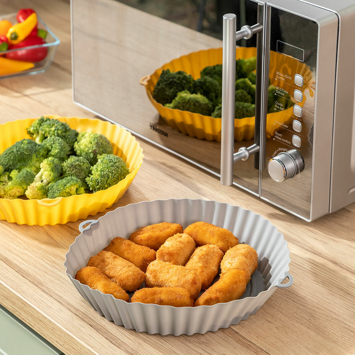 Air Fryer com Grill Fryinn 12 em 1 – 6 Litros e 3400W + Formas de Silicone
