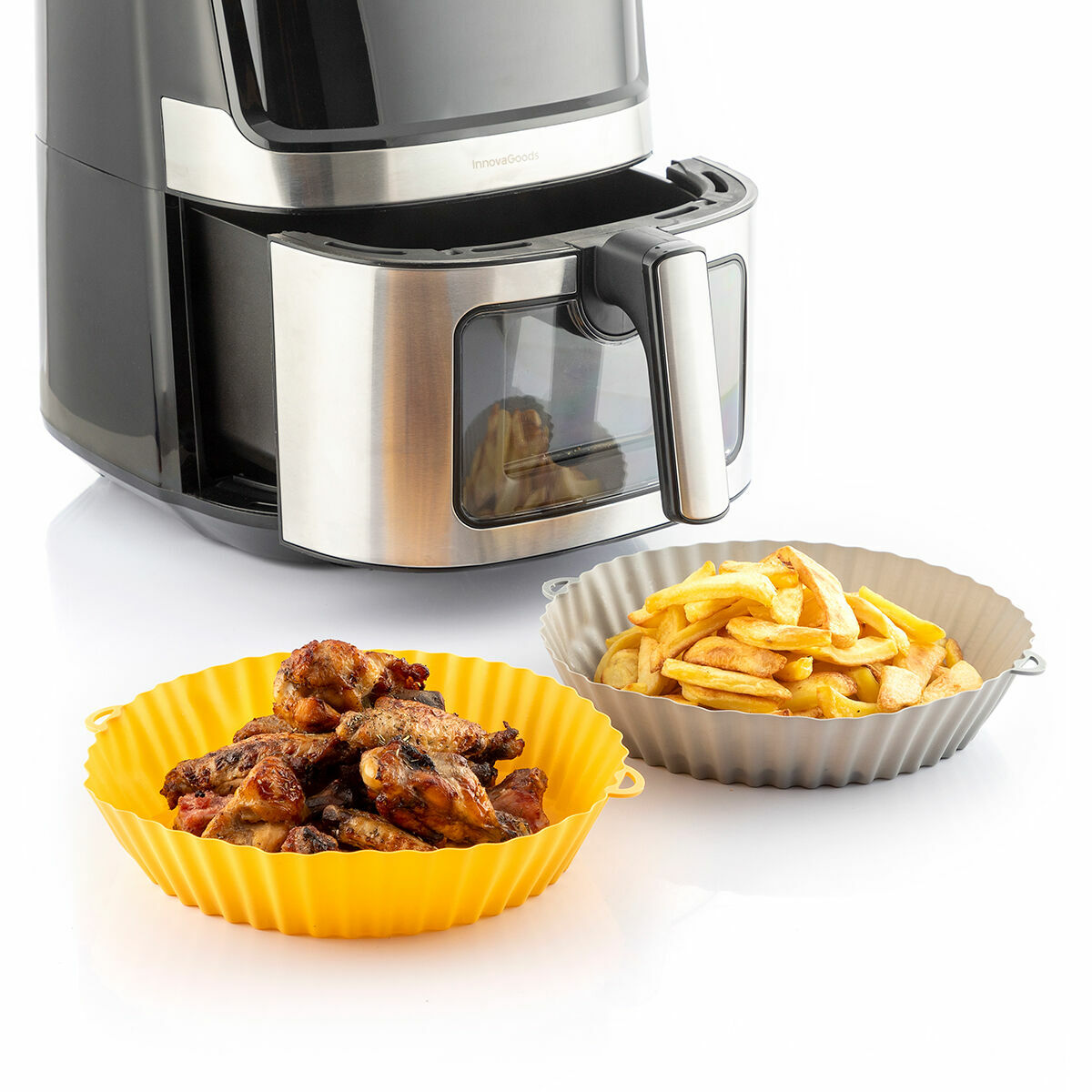 Air Fryer com Grill Fryinn 12 em 1 – 6 Litros e 3400W + Formas de Silicone