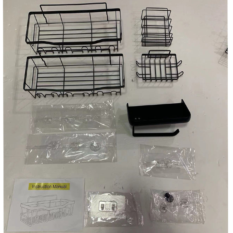 Suporte de parede para organização de chuveiro