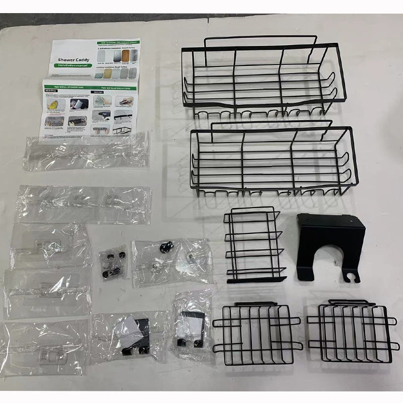 Suporte de parede para organização de chuveiro