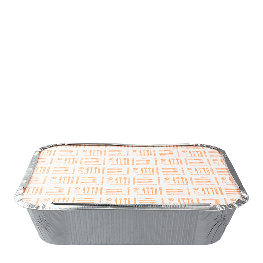 FORMA DE ALUMÍNIO RETANGULAR COM TAMPA 2L (2000ML)