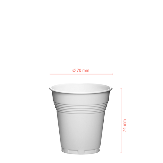 Copo VENDING Em PS Branco 15CL (150ML)