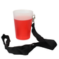 CONJUNTO COPO EM PP COM ARGOLA E FITA DE PESCOÇO PRETA COM MOSQUETÃO 25CL (250ML)