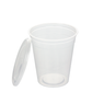 COPO EM PLÁSTICO RÍGIDO PP COM TAMPA E OPÇÃO DE FURO 33CL (330ML)
