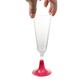 FLUTE Glass In Transparent PS With Red Stem 15CL (150ML)