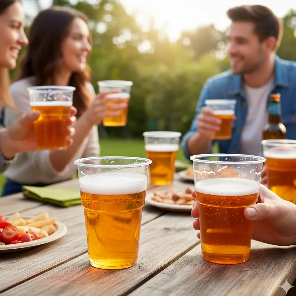 COPO CERVEJA REUTILIZÁVEL EM PP TRANSPARENTE 50CL (500ML)