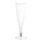 Copa de flauta de PS con base transparente de 10 cl (100 ml)