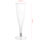 Copa de flauta de PS con base transparente de 10 cl (100 ml)