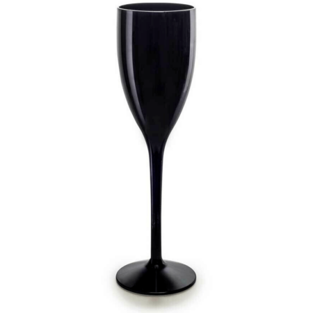 Copa para flauta/champán/vino espumoso en PC negro 10 cl (100 ml)