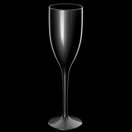 Copa para flauta/champán/vino espumoso en PC negro 10 cl (100 ml)