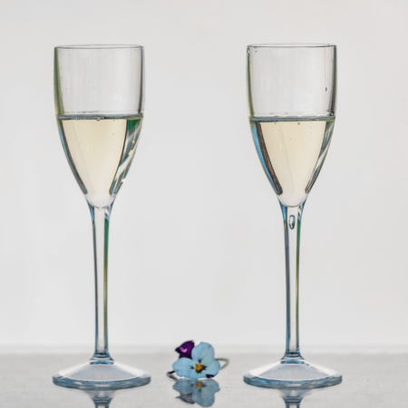 Copa de vino espumoso/flauta/champán en PC 10 cl (100 ml)