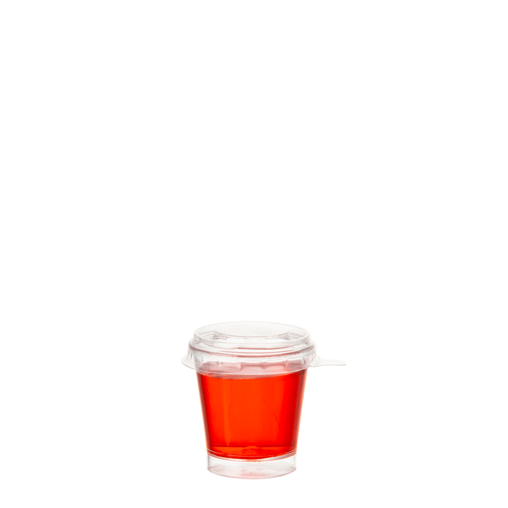 COPO SHOT IBÉRICO EM PS COM TAMPA EM PET 3CL (30ML)