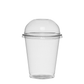 TAÇA (COPO) EM rPET COM TAMPA OVAL COM FURO 42,5CL (AFERIDO A 30CL)