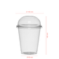 TAÇA (COPO) EM rPET COM TAMPA OVAL COM FURO 42,5CL (AFERIDO A 30CL)