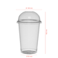 TAÇA (COPO) EM rPET COM TAMPA OVAL COM FURO 55CL (AFERIDO A 40CL)