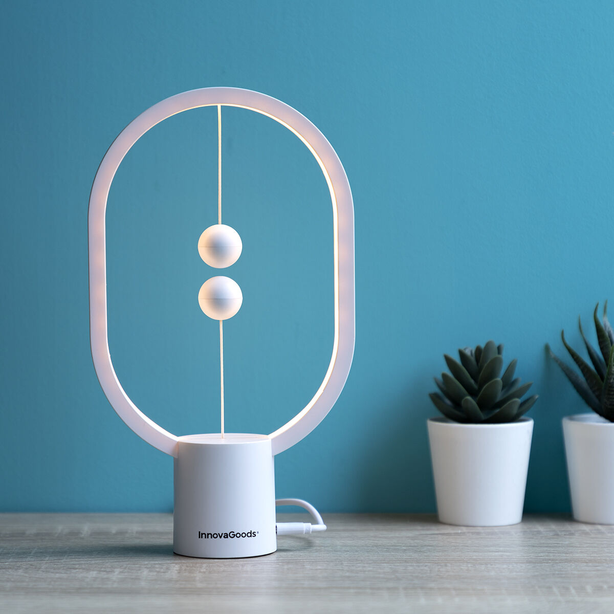 Candeeiro de Equilíbrio Magnético LED com Luz Quente Magilum