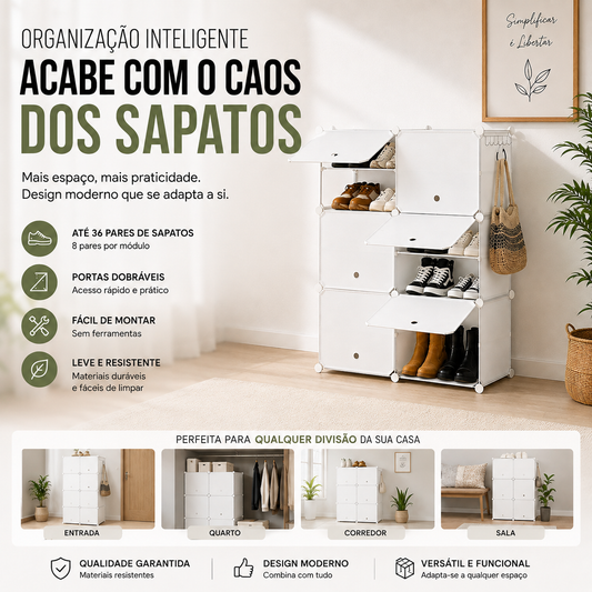 Sapateira Modular Portátil Branco