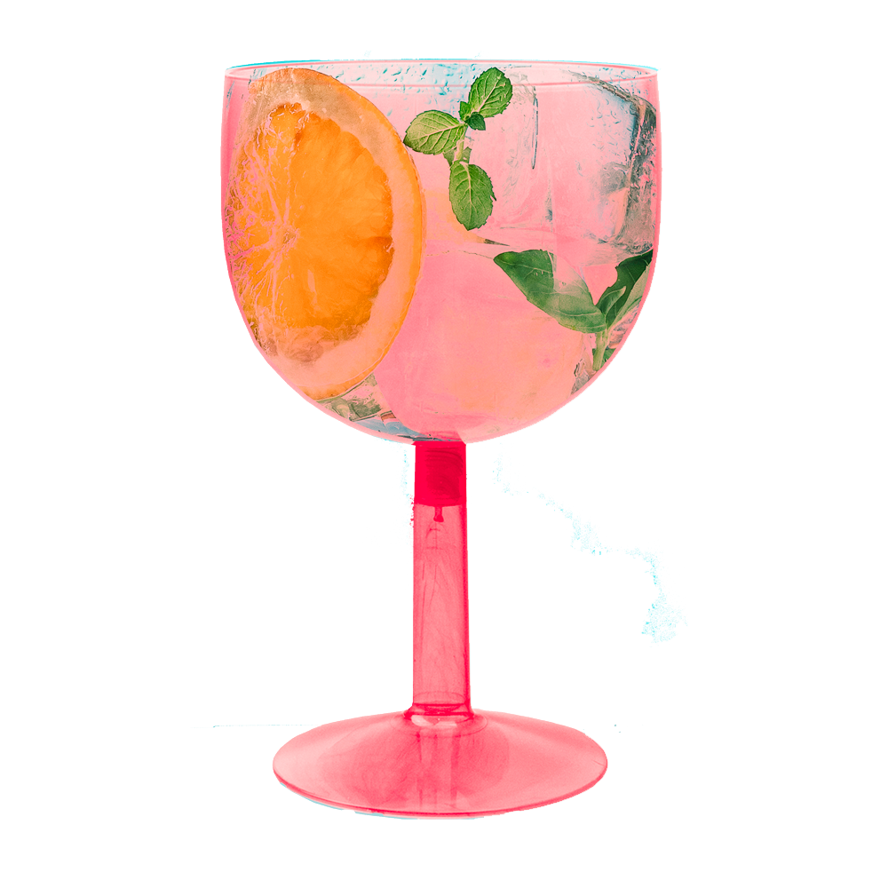 ECO COPO GIN EM PP VERMELHO 60CL (600ML)