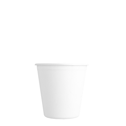 Vaso de fibra de caña de azúcar blanca de 37 cl (370 ml)