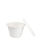 MINI POTE BAGAÇO BRANCO 12CL (120ML) COM TAMPA – BIODEGRADÁVEL
