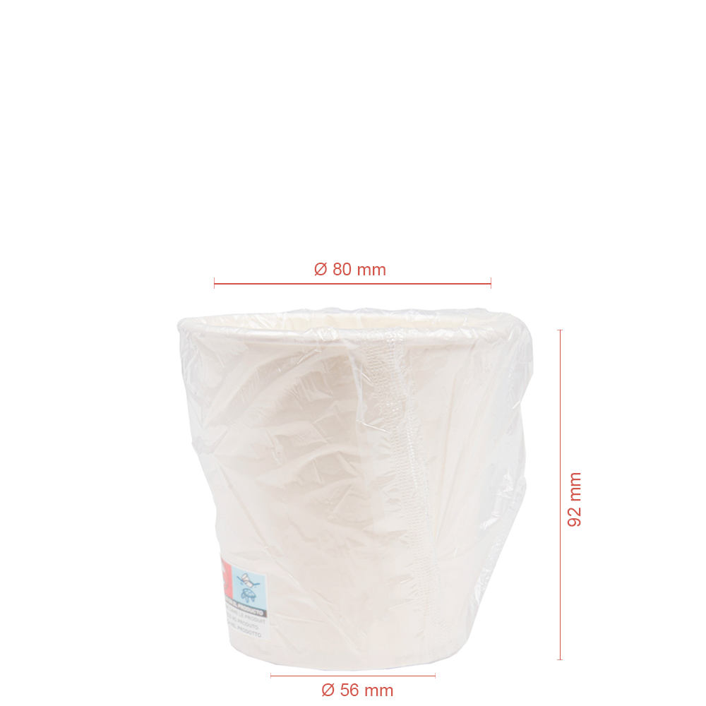 COPO DE PAPEL (CARTÃO) BRANCO EMBALADO INDIVIDUALMENTE 24CL (240ML/8OZ)