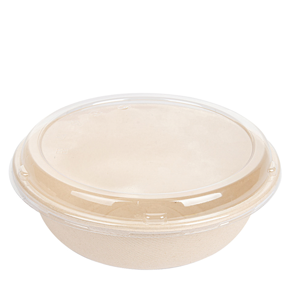 TAÇA/SALADEIRA EM BAGAÇO COM TAMPA 95CL (950ML) – NATURAL