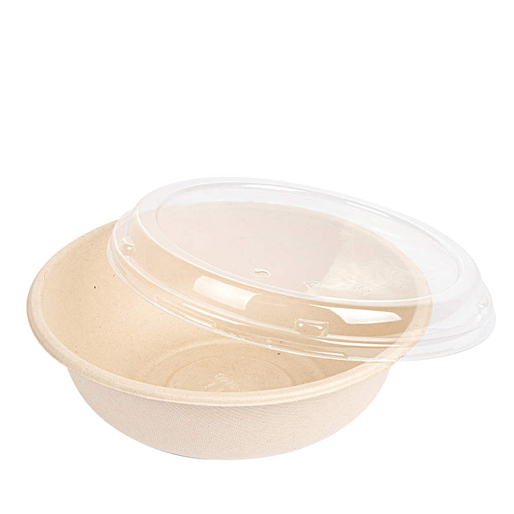 TAÇA/SALADEIRA EM BAGAÇO COM TAMPA 95CL (950ML) – NATURAL
