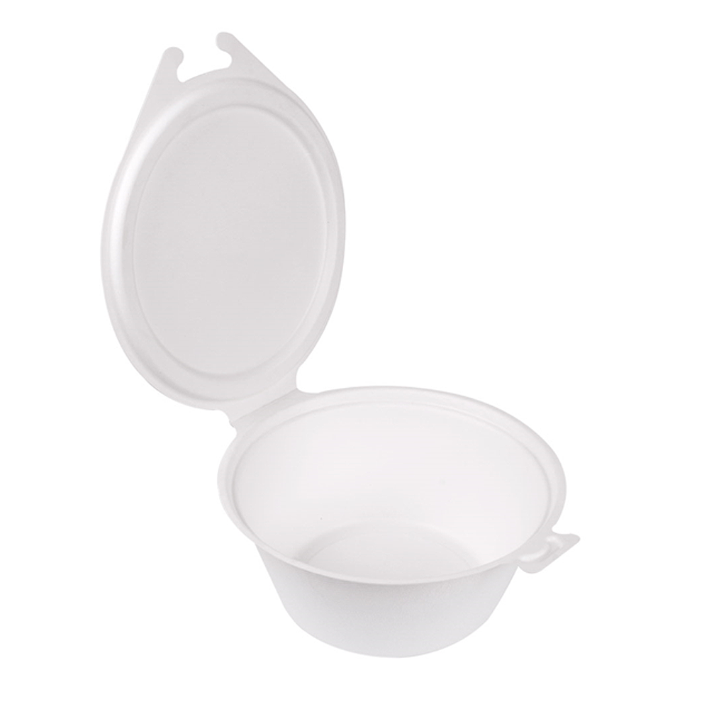 RECIPIENTE BAGAÇO BRANCO 60CL (600ML) COM TAMPA INTEGRADA