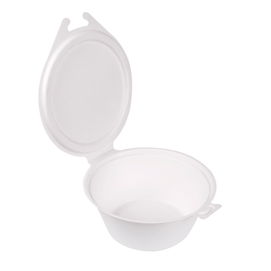 RECIPIENTE BAGAÇO BRANCO 60CL (600ML) COM TAMPA INTEGRADA