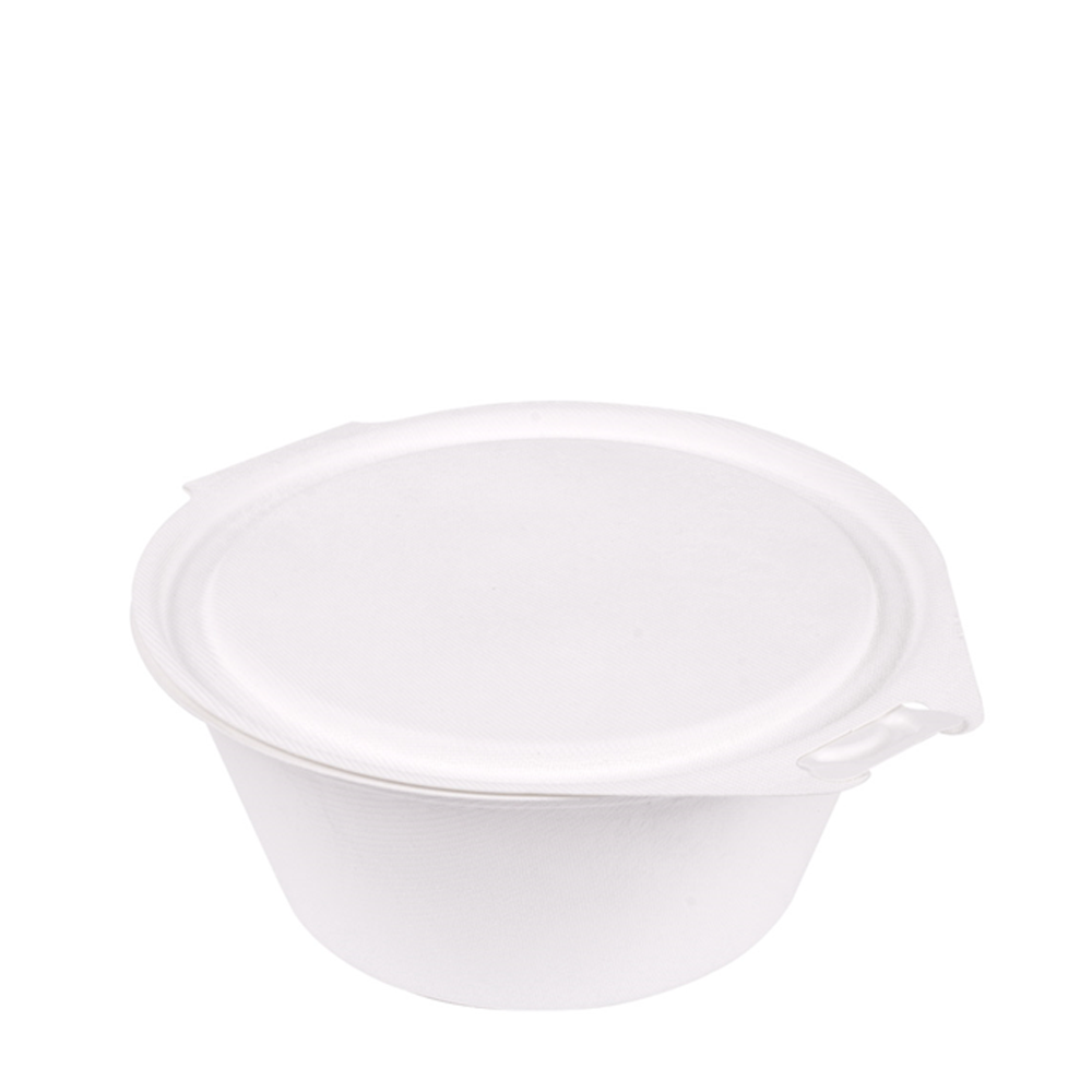 RECIPIENTE BAGAÇO BRANCO 60CL (600ML) COM TAMPA INTEGRADA