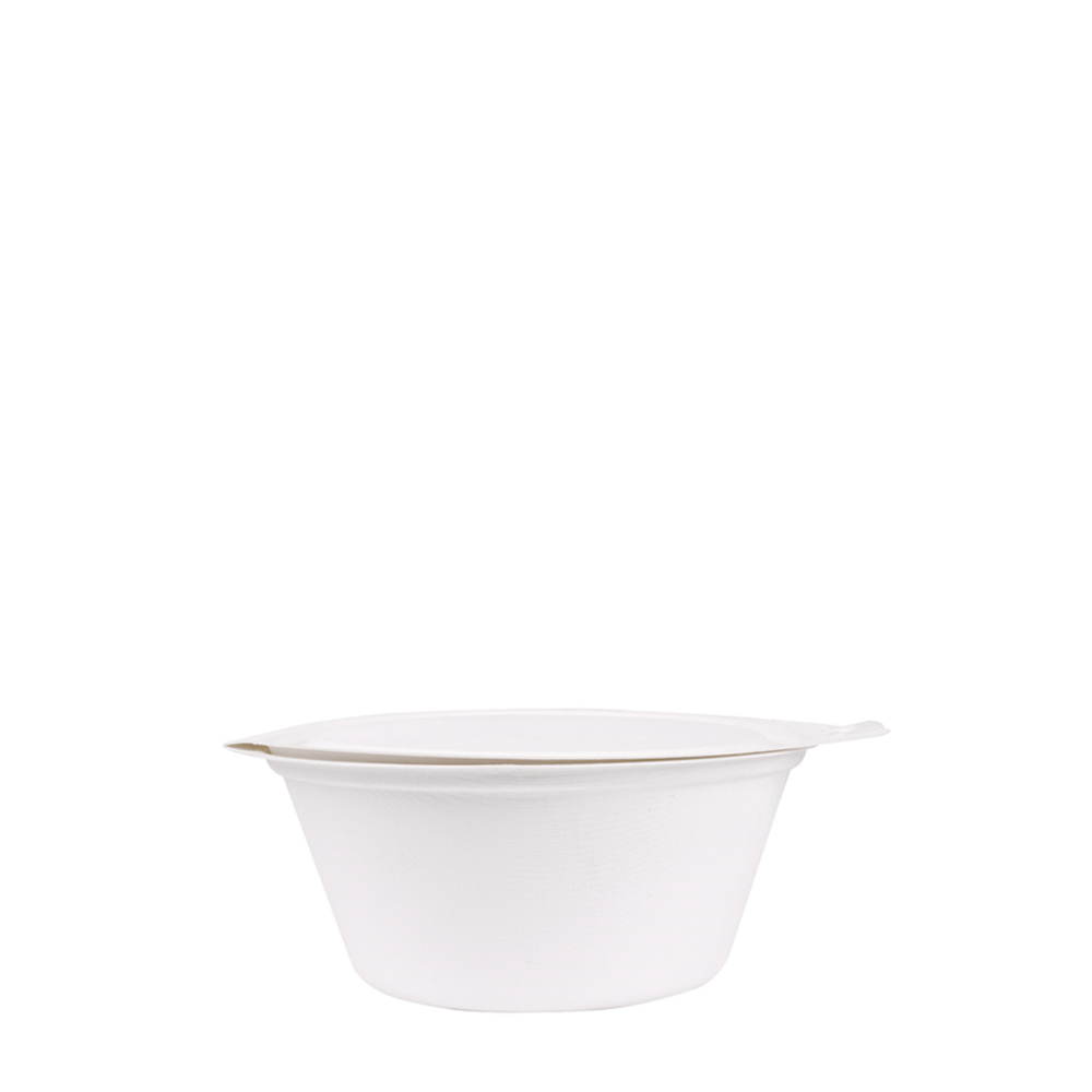 RECIPIENTE BAGAÇO BRANCO 60CL (600ML) COM TAMPA INTEGRADA