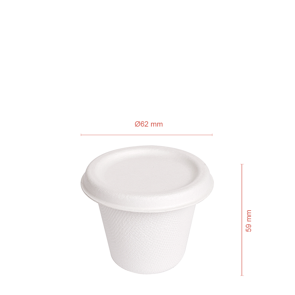 MINI POTE BAGAÇO BRANCO 9CL (90ML) COM TAMPA