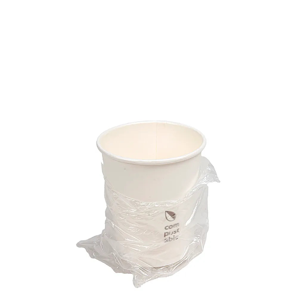 VASO DE PAPEL BLANCO ENVASADO INDIVIDUALMENTE 24CL (240ML)
