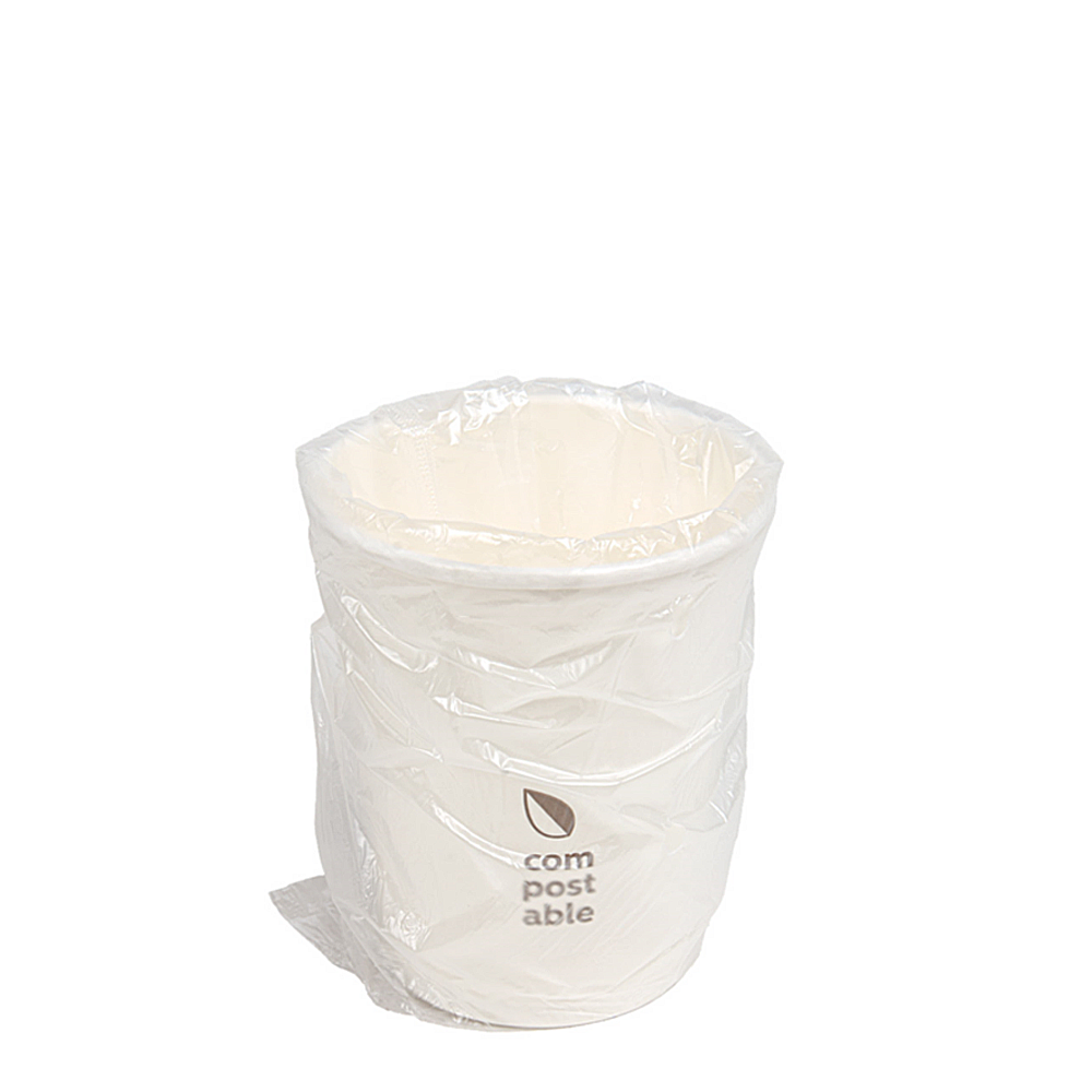 VASO DE PAPEL BLANCO ENVASADO INDIVIDUALMENTE 24CL (240ML)