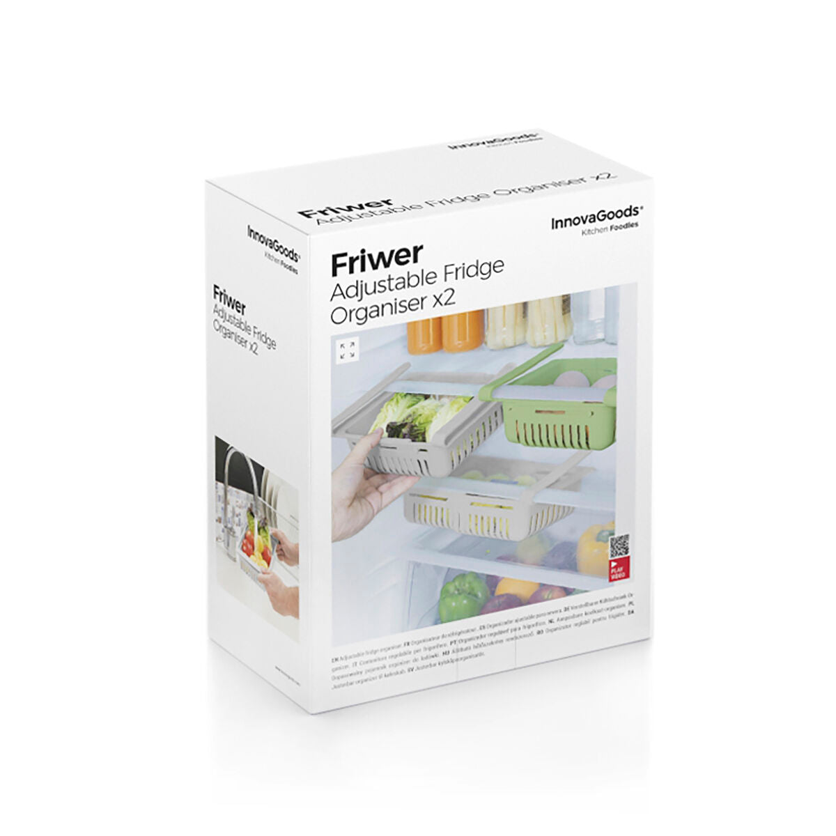 Organizador de Frigorífico Ajustável Friwer – 2 Unidades