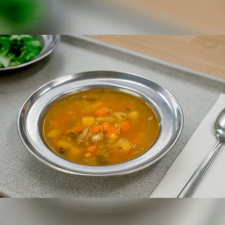 PRATO EM INOX PARA SOPA 25CM / 40CL (400ML)