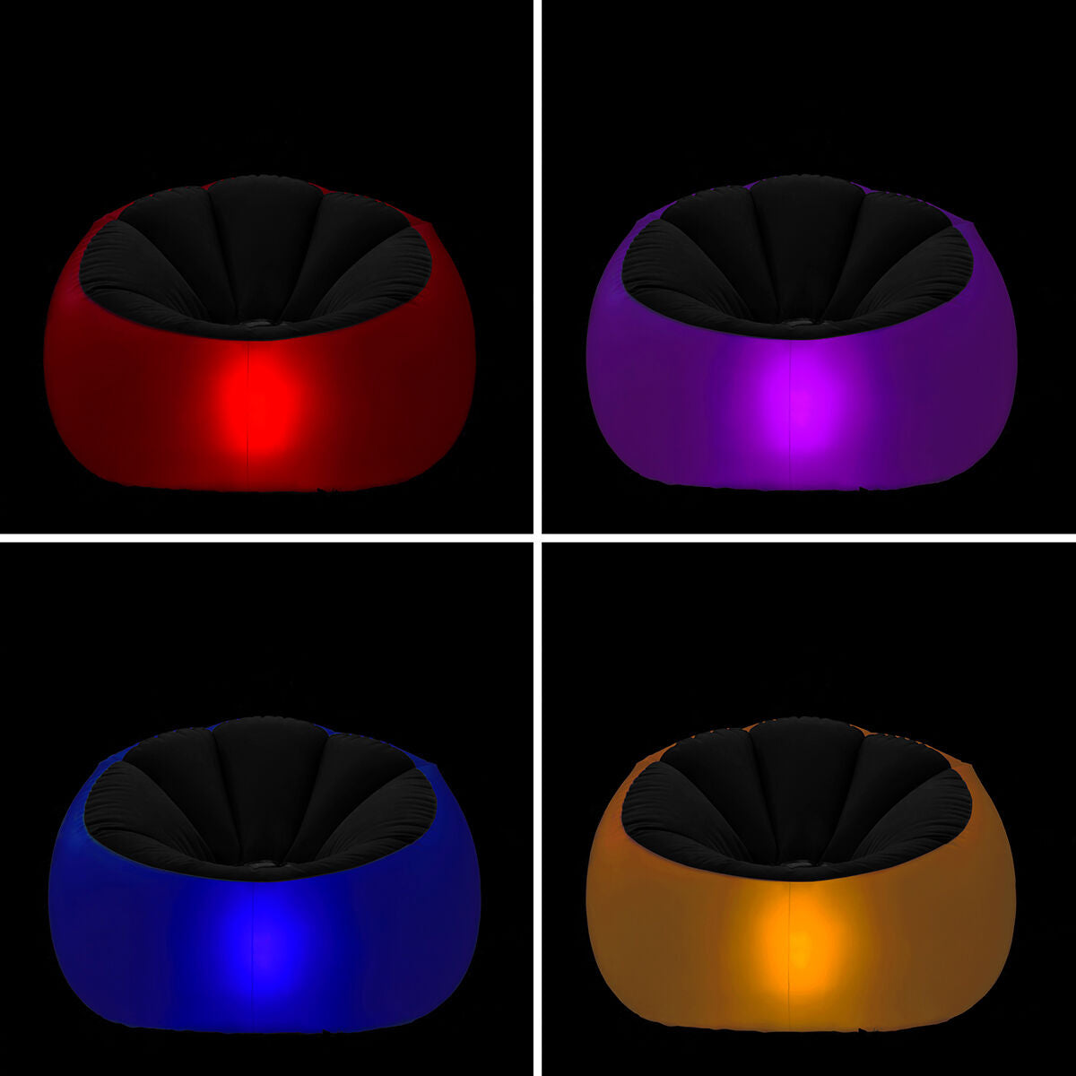 Poltrona Insuflável com LED RGB e Comando à Distância Chight