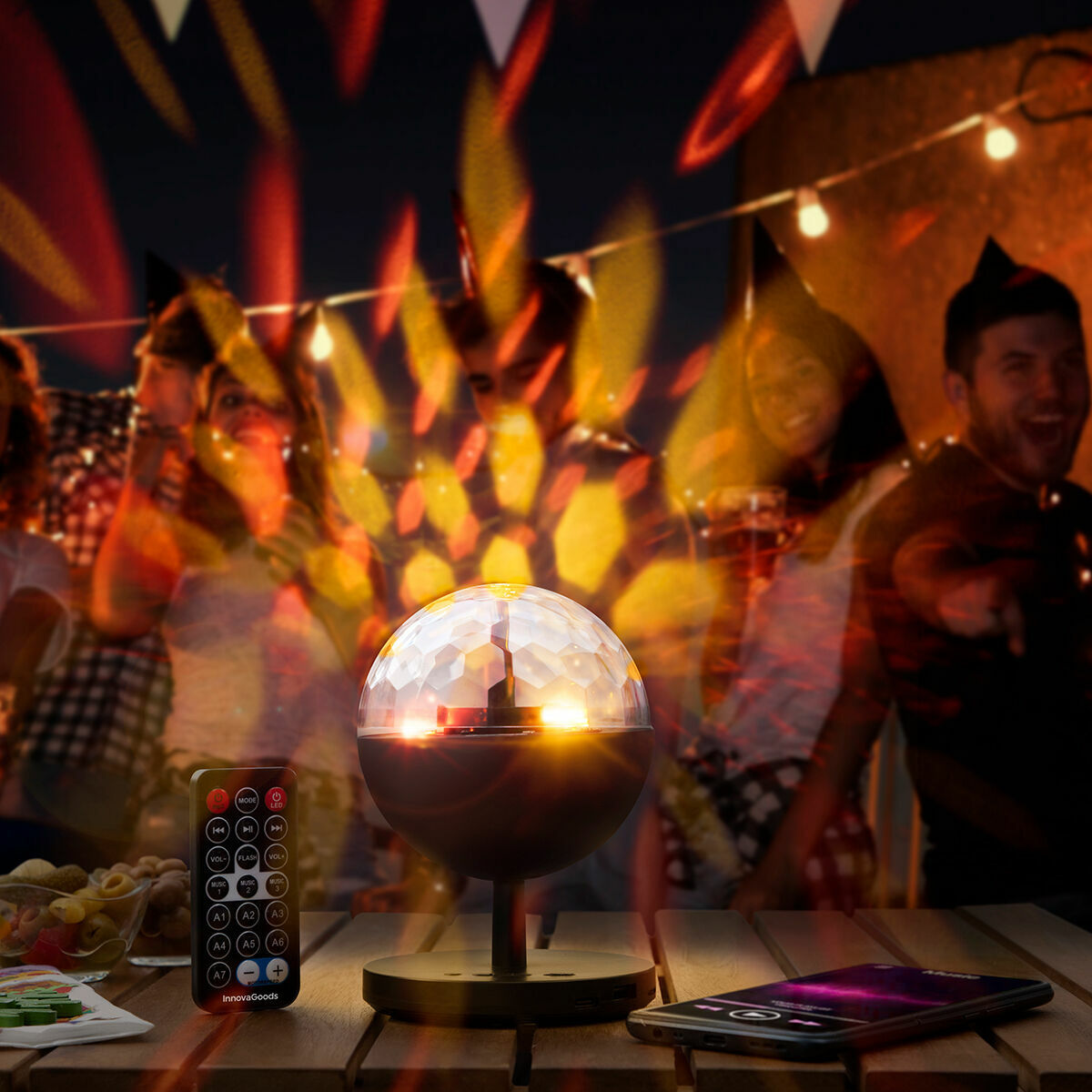 Bola de Discoteca LED Recarregável com Bluetooth Istarlyt