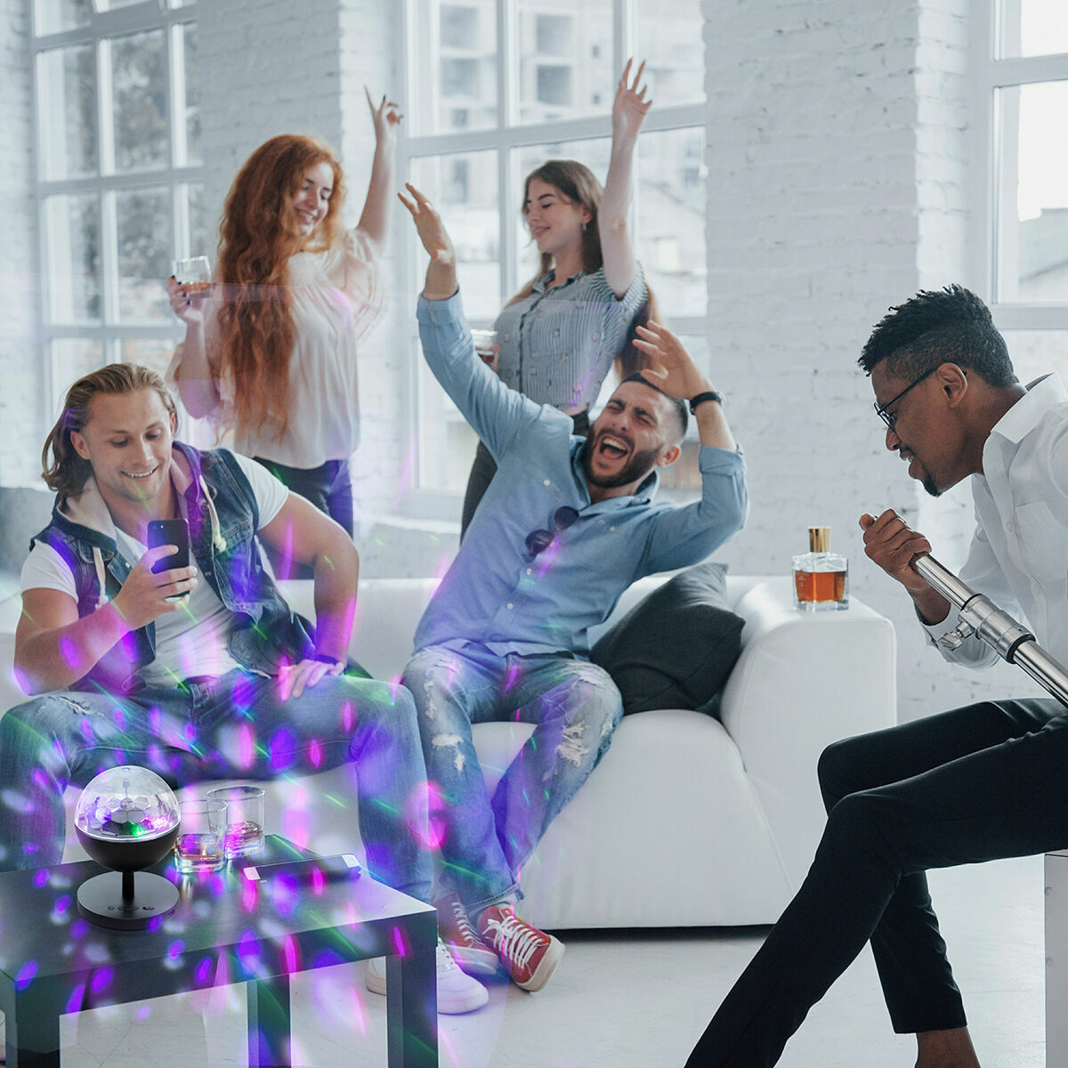 Bola de Discoteca LED Recarregável com Bluetooth Istarlyt