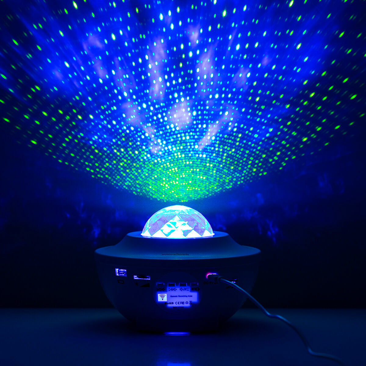 Projetor de Estrelas LED RGB com Altifalante Bluetooth Sedlay