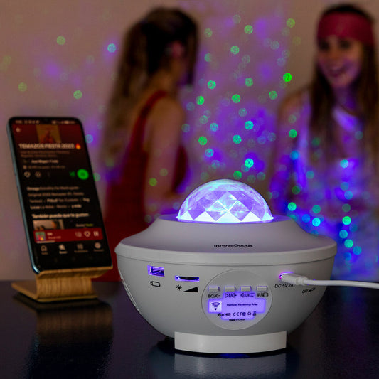 Projetor de Estrelas LED RGB com Altifalante Bluetooth Sedlay